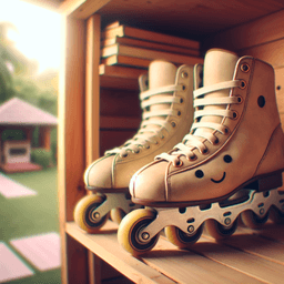 Portrait of a pair of rollerblades