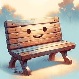 Portrait of a park bench