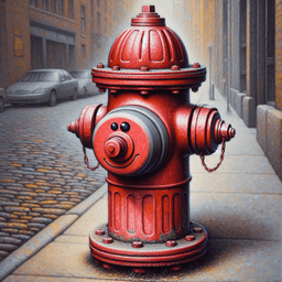 Portrait of a fire hydrant